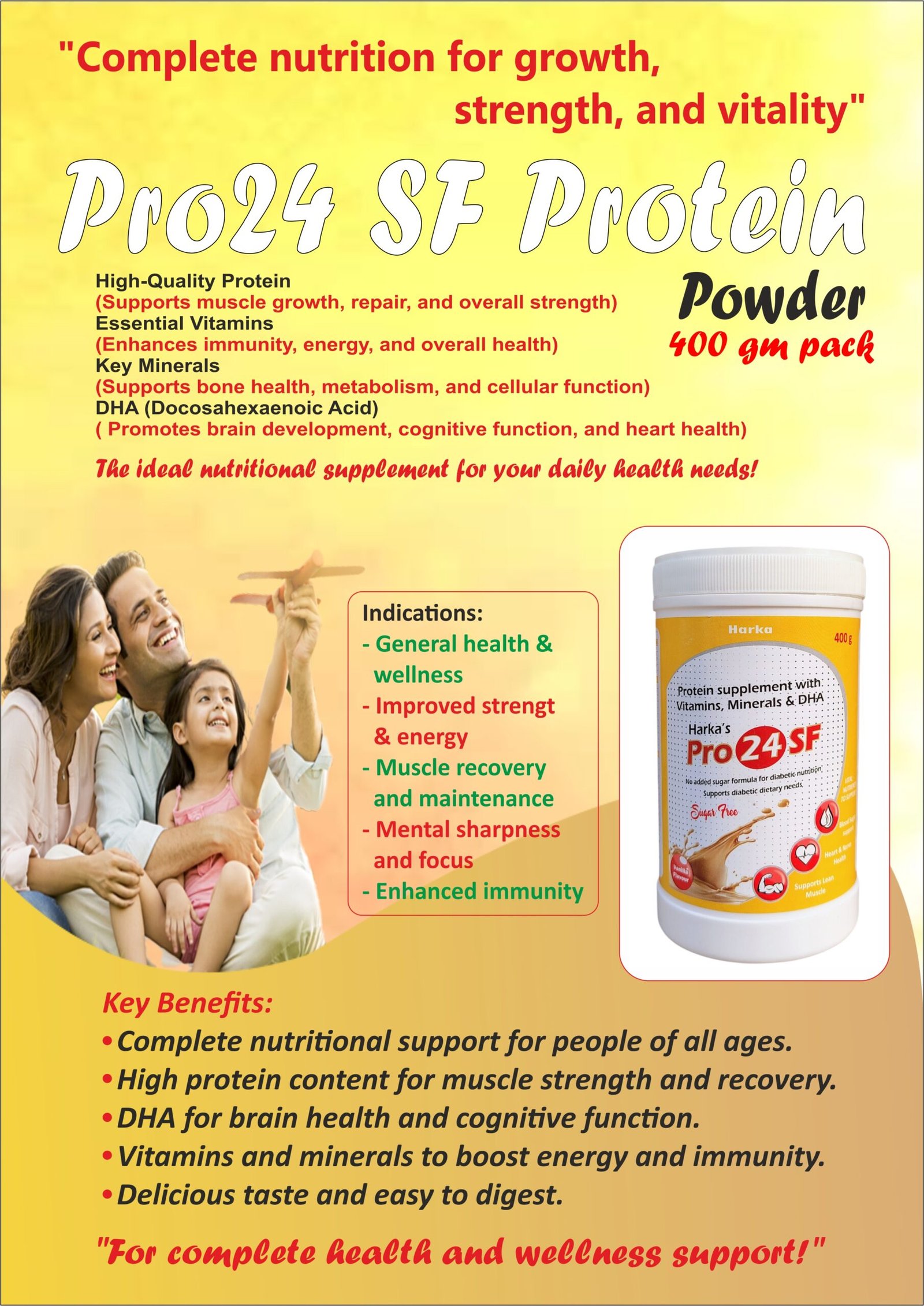 Pro24 SF Protein Powder 400gm - Harka Pharmaceutical